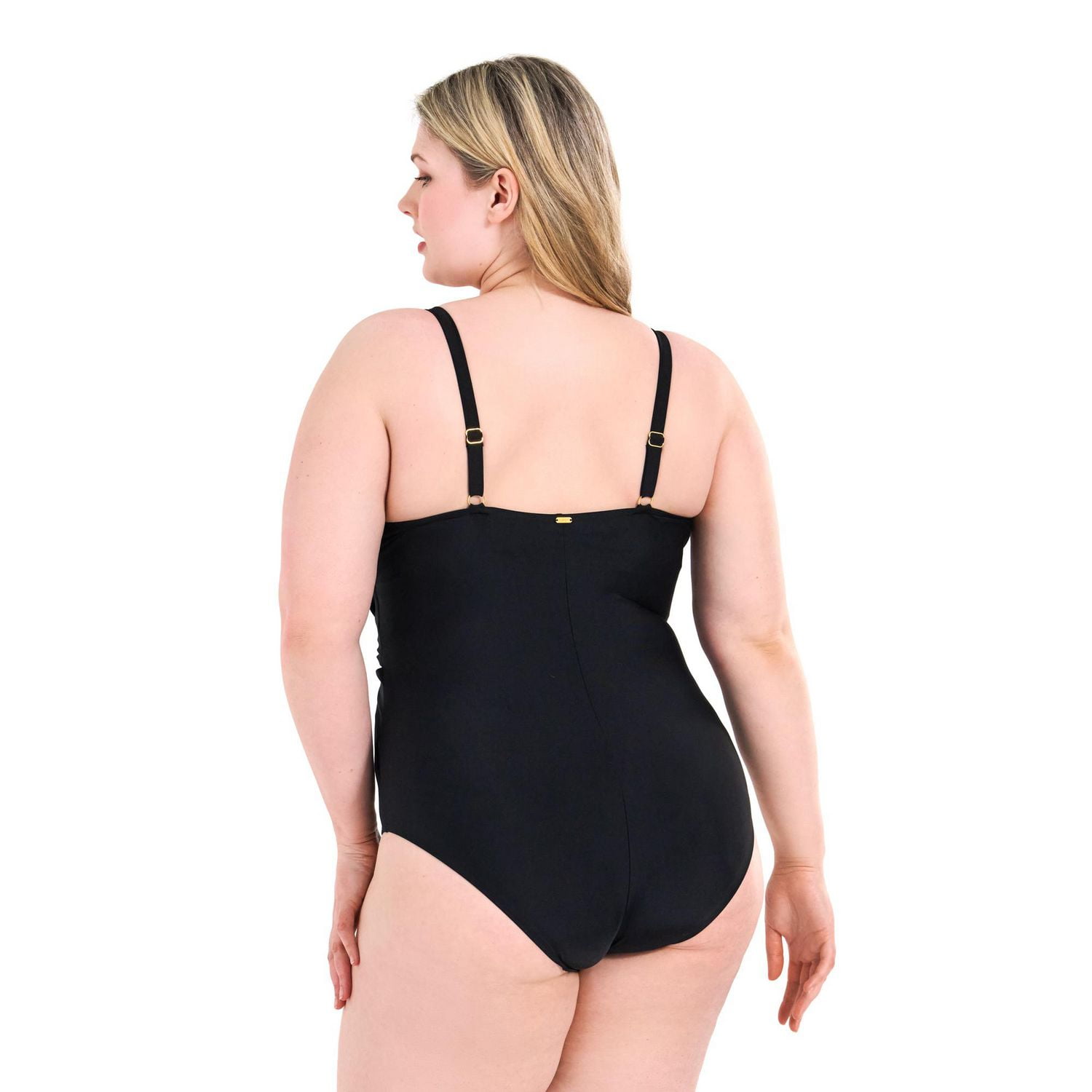 Krista Plus Women's Asymmetrical Twist Front One Piece Swimsuit