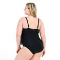 thumbnail image 3 of Krista Plus Women's Scoop Neck Mesh Tiered One Piece Swimsuit, 3 of 8