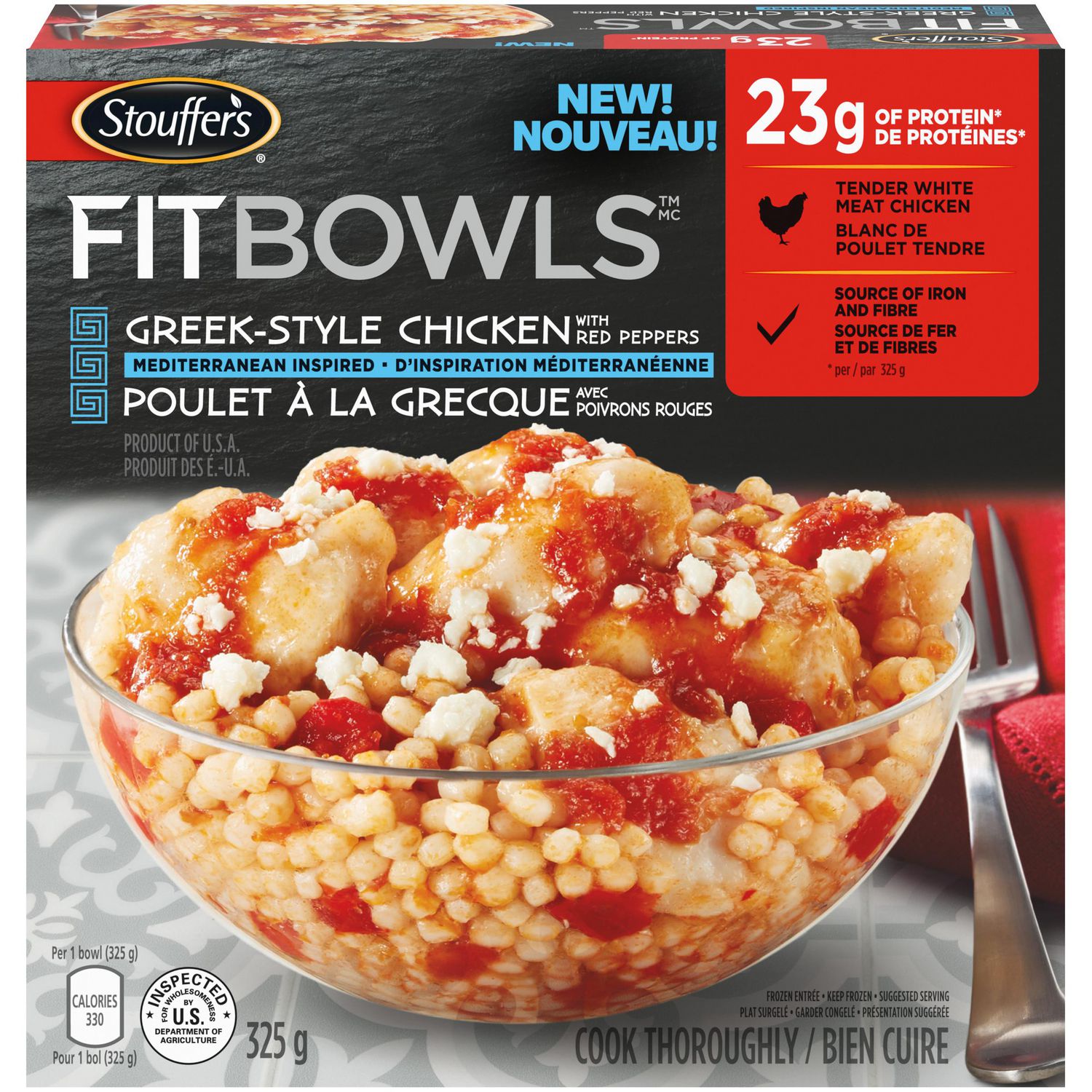 STOUFFER'S® FIT BOWLS™, GreekStyle Chicken with Red Peppers Bowl