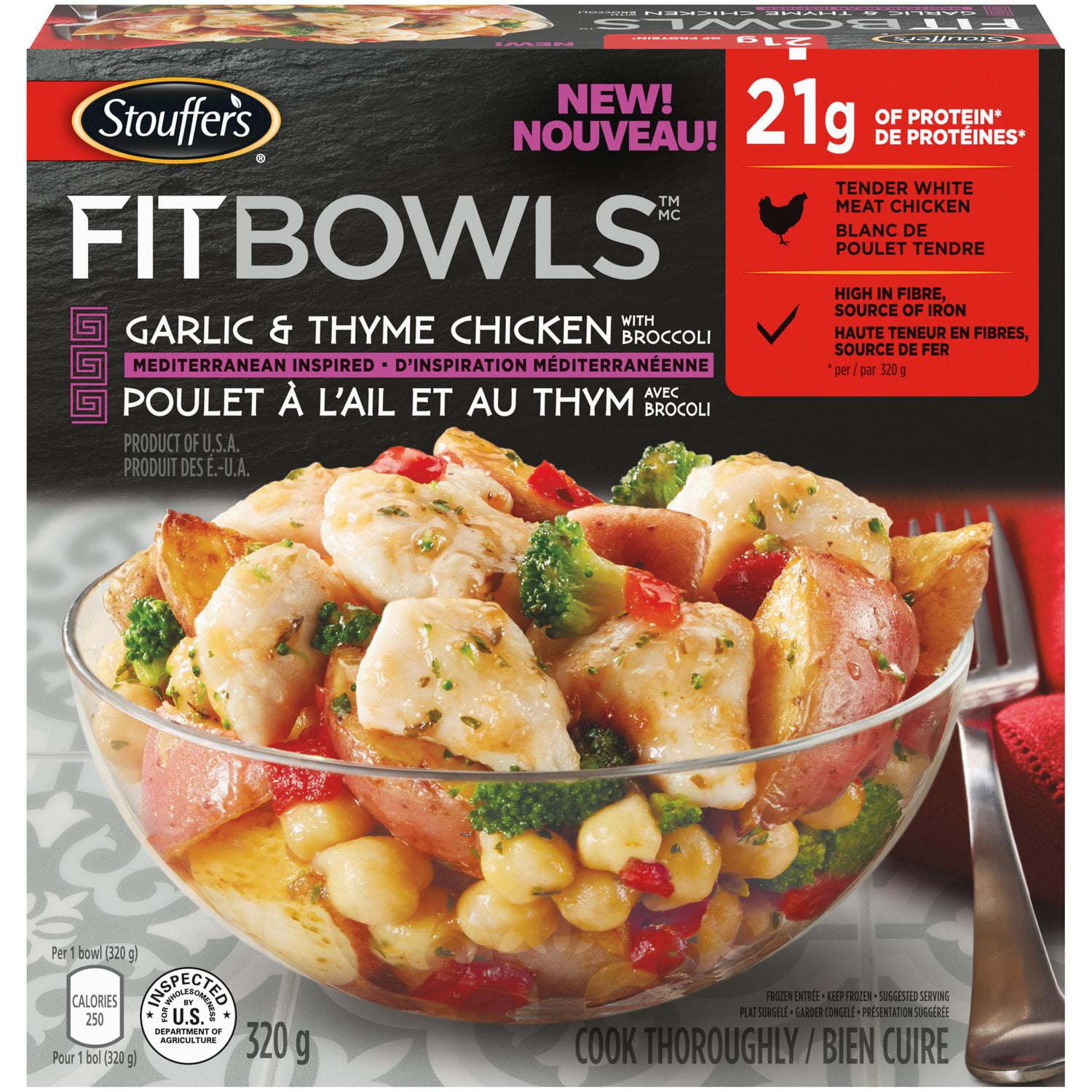 STOUFFER'S® FIT BOWLS™, Garlic & Thyme Chicken with Broccoli Bowl