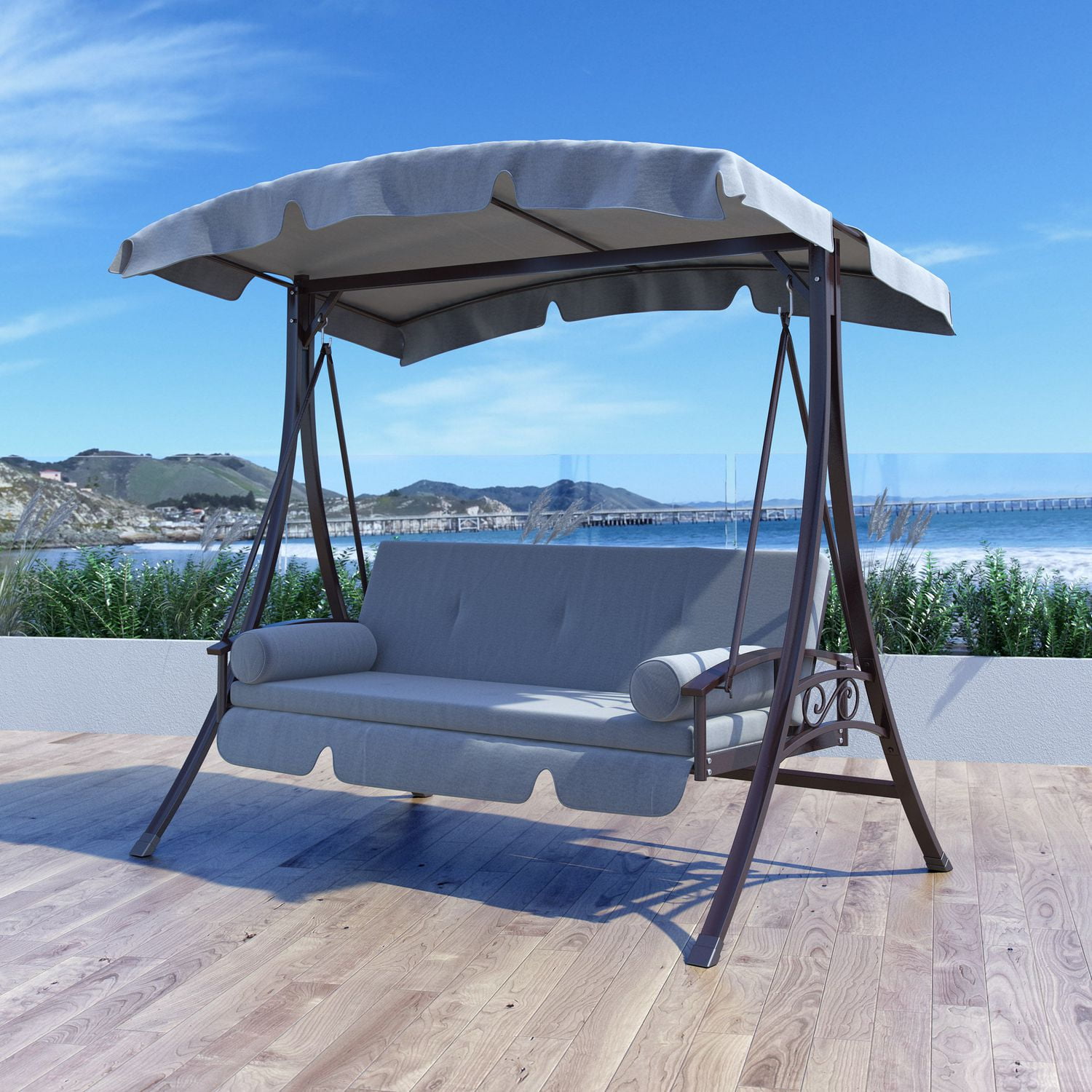 CorLiving PNT532S Nantucket Daybed Patio Swing Walmart Canada