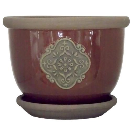 Pot avec quadrilobe, brun