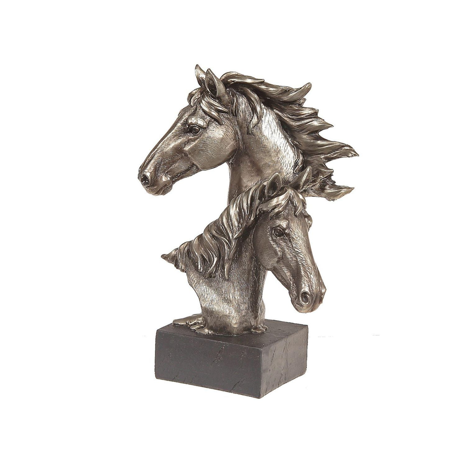 Polyresin Silver Double Horse Head Figurine Walmart Canada