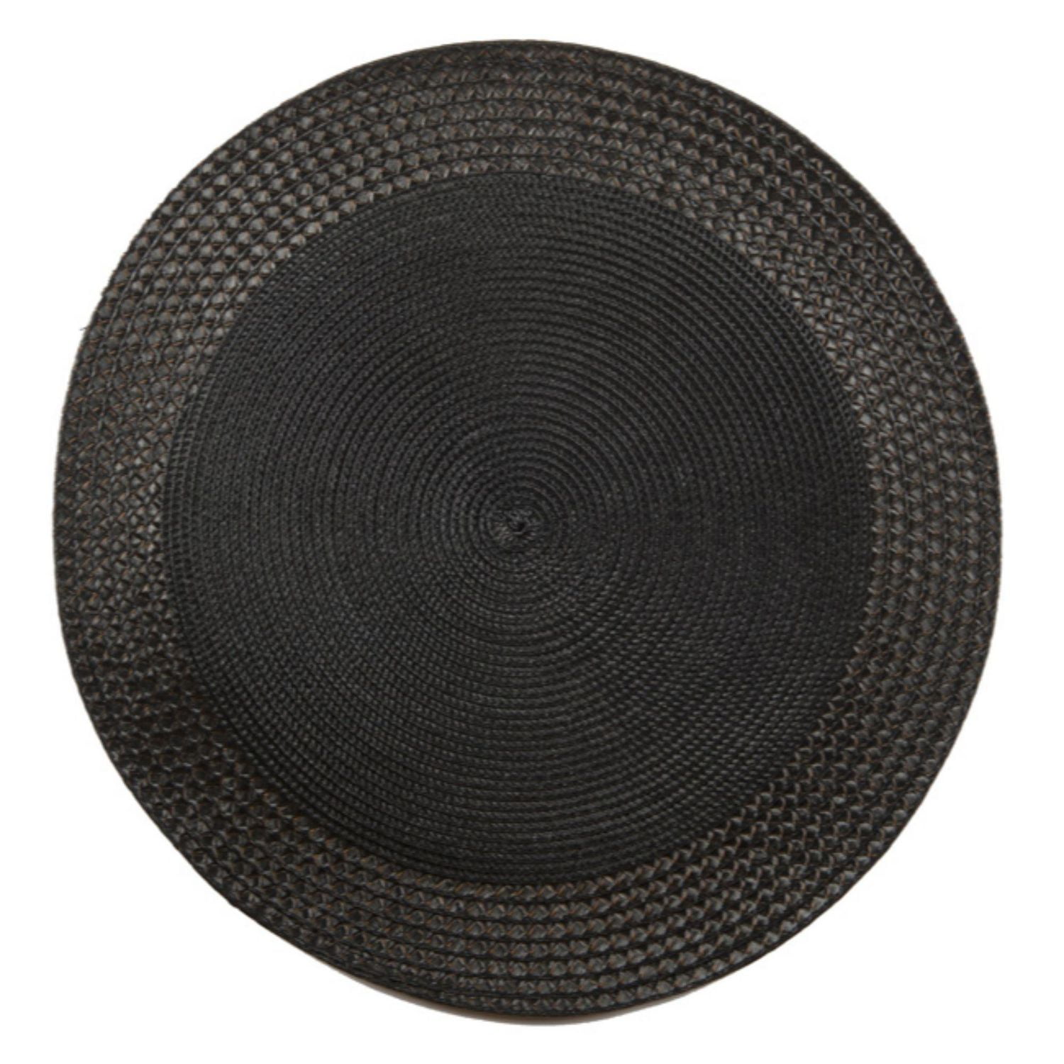 Vinyl Round Placemat With Border (Black)(Set Of 12) Walmart Canada