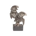 thumbnail image 1 of Polyresin Silver Double Eagle Head Figurine, 1 of 1