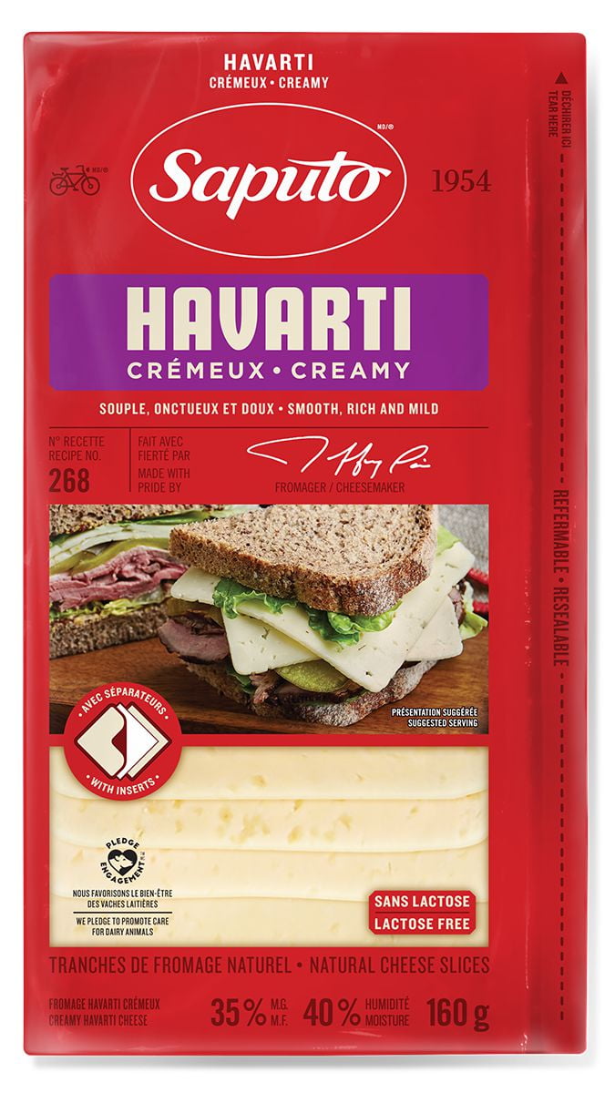 Saputo Havarti Slices 12x160g Walmart Canada