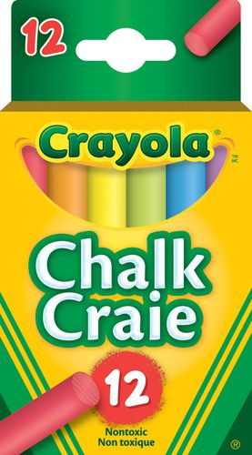 12 craies de couleur Crayola Bâtons robustes et durables 