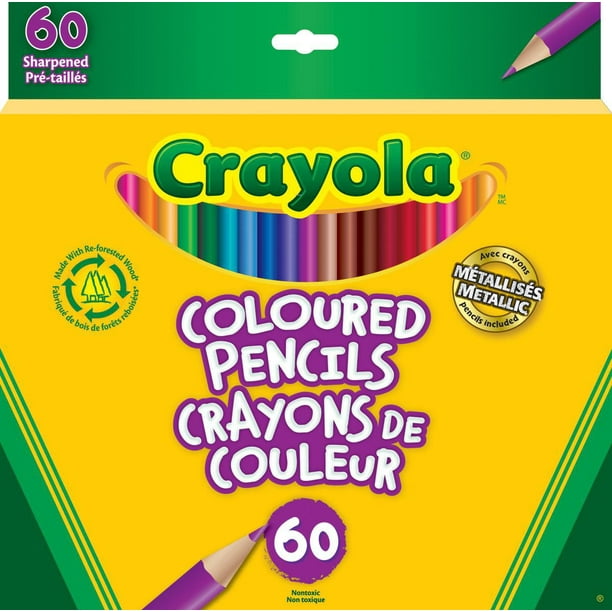 Crayons de couleur Crayola, 60 ct