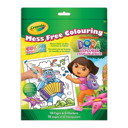 Marqueurs et bloc de pages à colorier Color Wonder Dora
