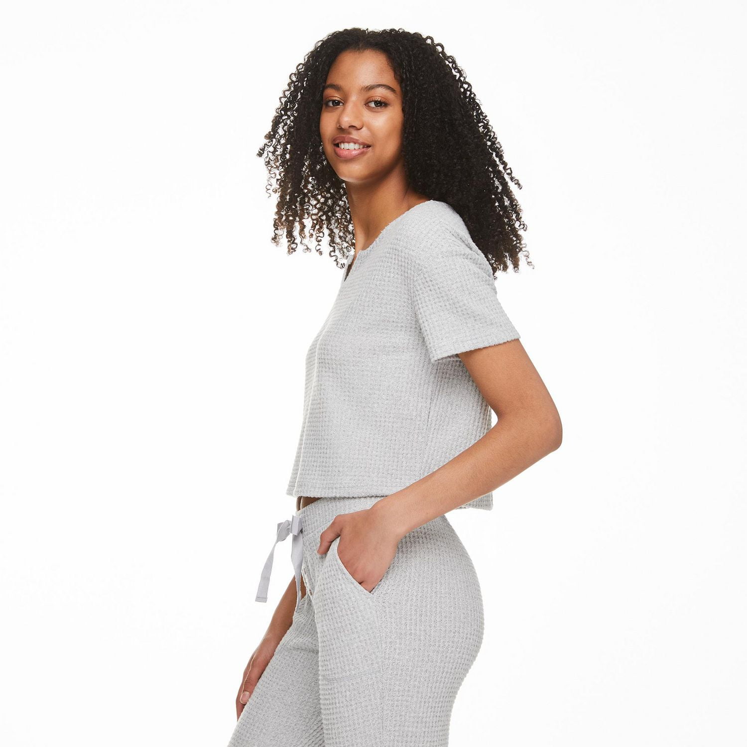 No Boundaries Women's Waffle Tee