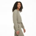 thumbnail image 2 of No Boundaries Women's Cropped Crew Neckline Sweatshirt, 2 of 6