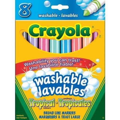 Crayola 8 Washable Broad Line Markers, Tropical Walmart Canada
