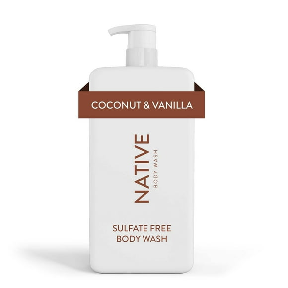 Native – Nettoyant pour le corps noix de coco et vanille sans sulfate, sans parabènes 1064 ml