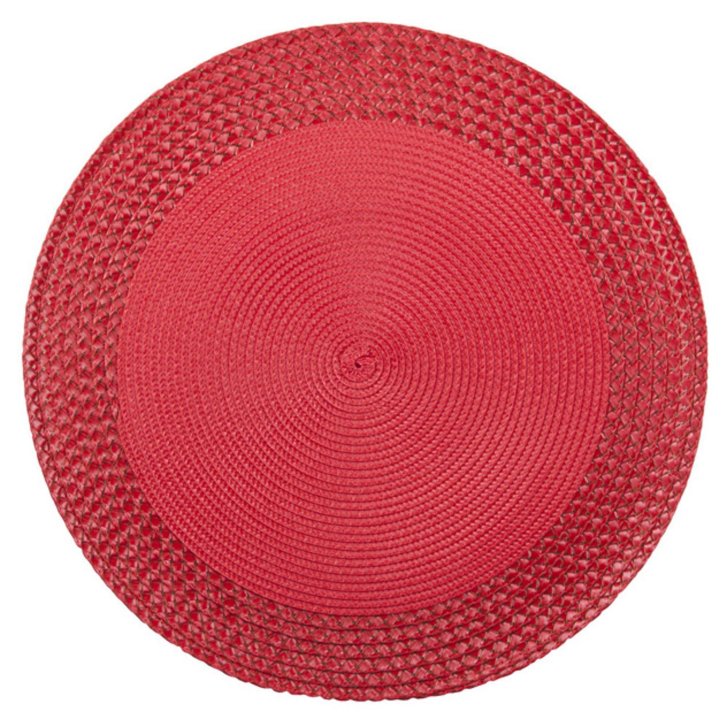 Vinyl Round Placemat With Border Red Set Of 12 Walmart Canada   6000202139583 