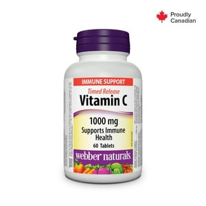 Webber Naturals Vitamine C Délivrance à temps 1000 Mg 60 Comprimés