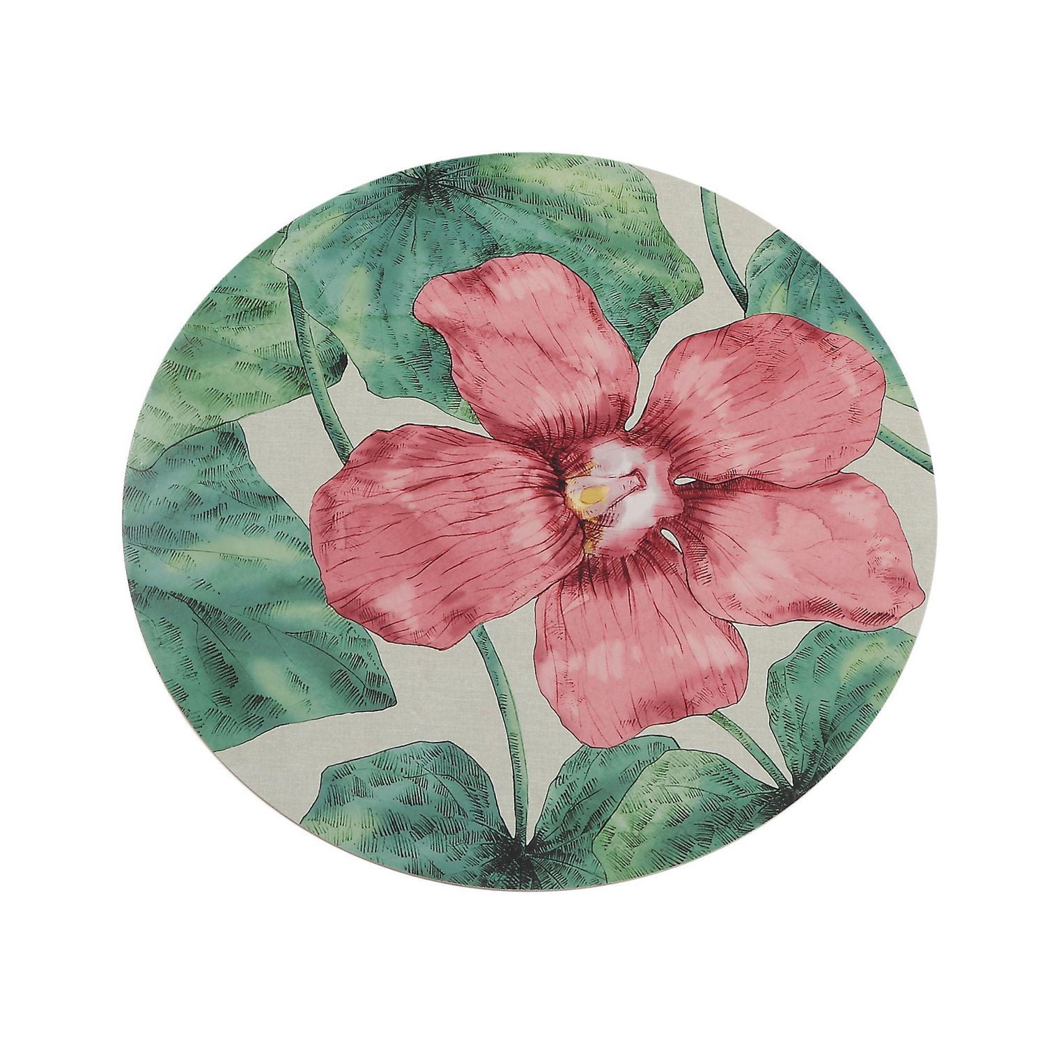 Round Hard Cork Backing Placemat Blushing Bloom Set Of 12 Walmart