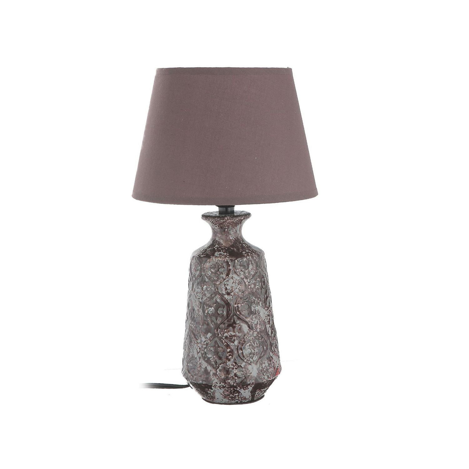 Ceramic Table Lamp With Shade (Lincoln) (Brown) Walmart Canada