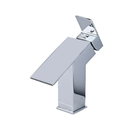 DROP Bath and Kitchen DR091005 Bathroom Sink Faucet with Square shape in Chrome color from Haven series