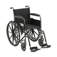 thumbnail image 1 of Drive Medical Black 18-inch Silver Sport 1 Wheelchair with Full Arms and Swing away Removable Footrest, 1 of 5