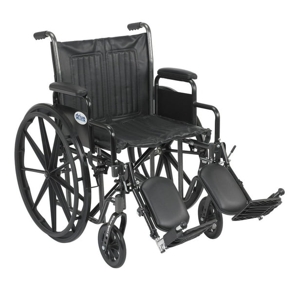 Fauteuil roulant Silver Sport 2 de Drive Medical avec accoudoirs amovibles et repose-pieds rabattables de 50,8 cm (20 po)