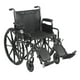 Fauteuil roulant Silver Sport 2 de Drive Medical avec accoudoirs amovibles et repose-pieds rabattables de 50,8 cm (20 po) – image 1 sur 1