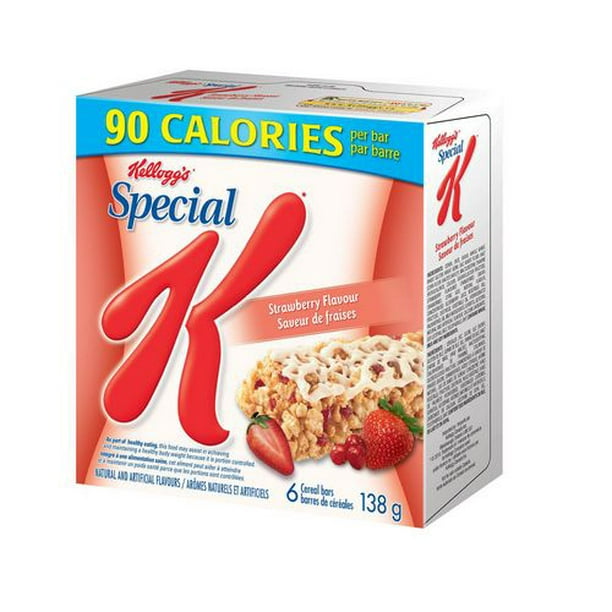 Barres de céréales Kellogg's Special K Saveur de fraises, 138 g (6 barres)