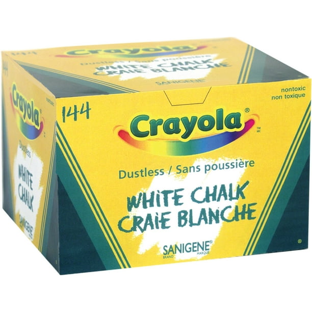 Crayola Craie sans poussière - blanche, paq. de 144