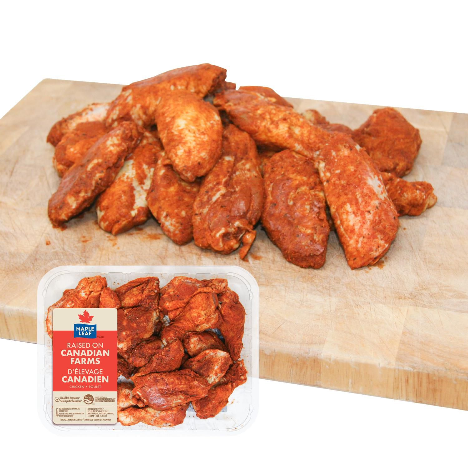 Maple Leaf Fresh Seasoned Chicken Split Wings, 20 pc, 0.90 - 1.50 KG