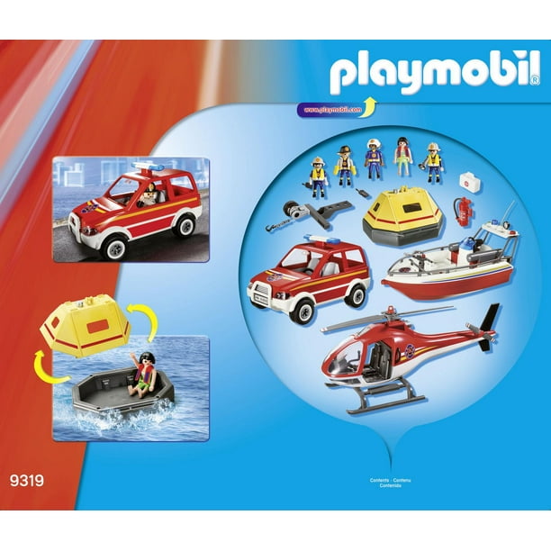  Playmobil Fire Rescue Mission [ Exclusive] : Toys & Games