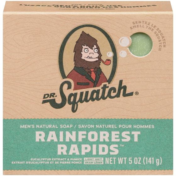 Dr. Squatch Rainforest Rapids Bar Soap, DRSQ RAINFOREST SOAP 5oz