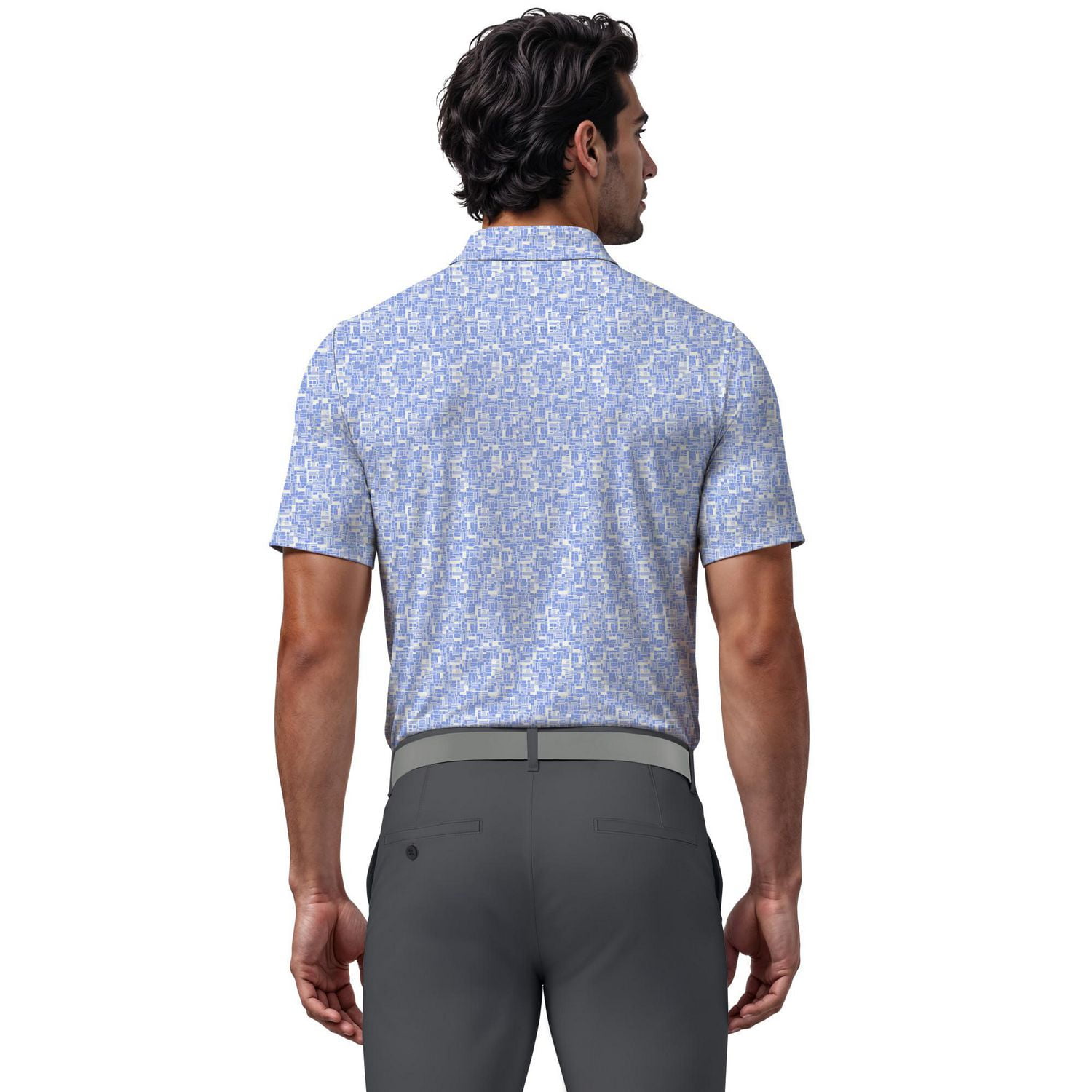 Ben Hogan Polo de golf à manches courtes imprimé conversationnel pour hommes