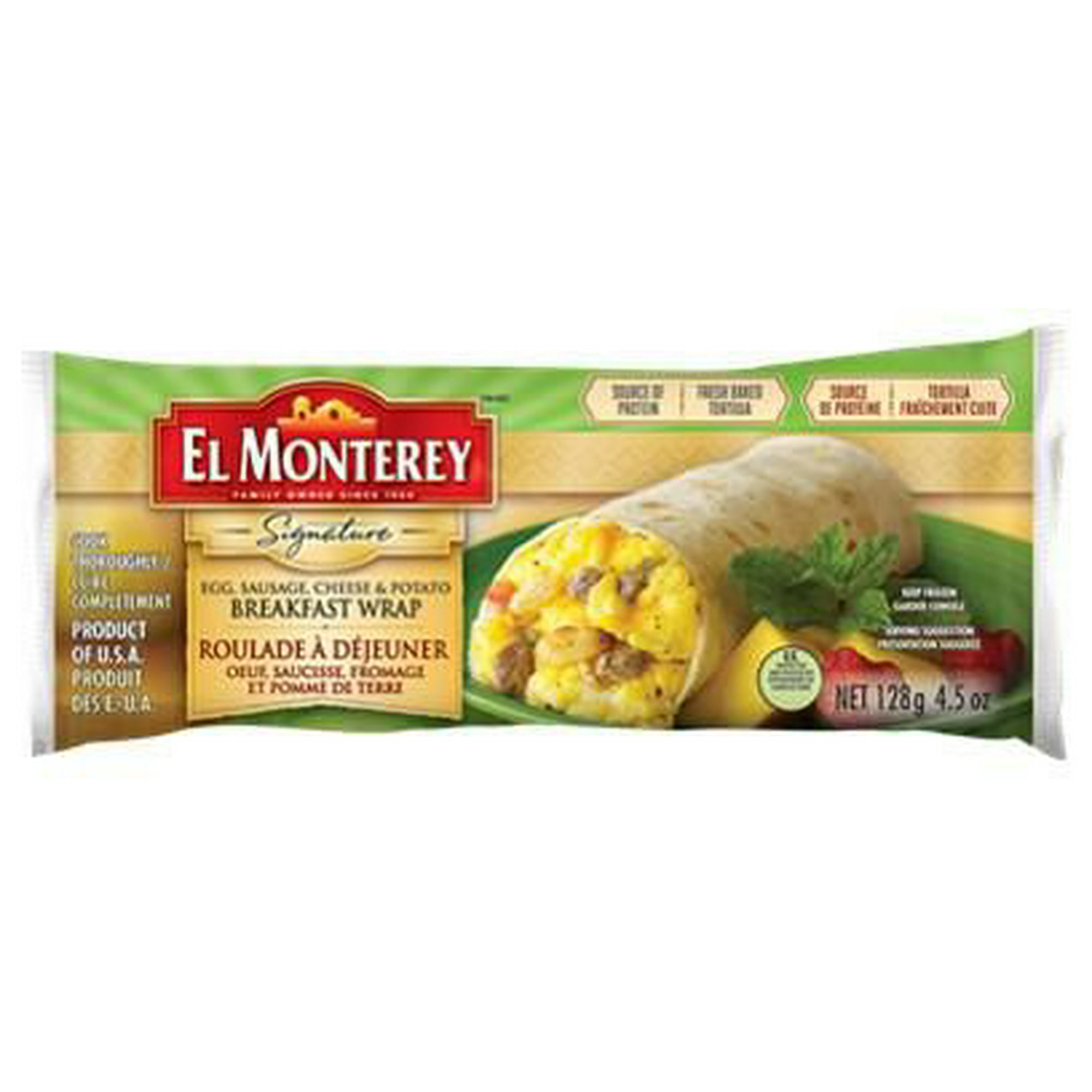 EL Monterey Signature Egg, Sausage, Cheese & Potato Breakfast Wrap 