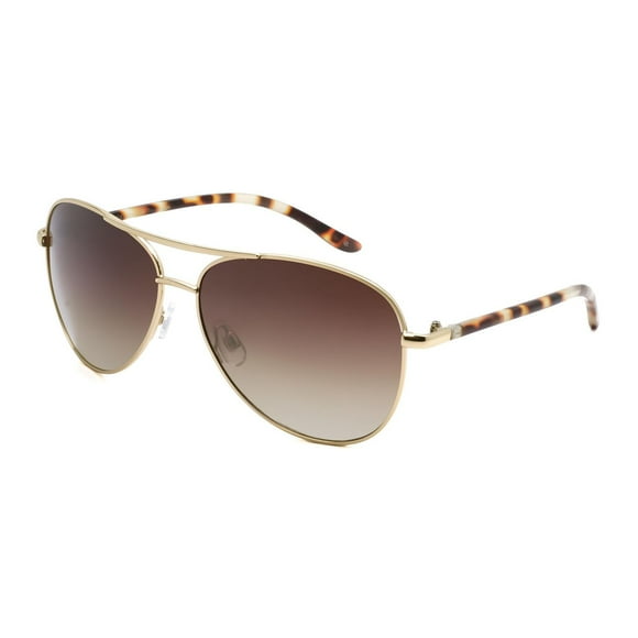 Time & Tru Women's Polarized Tort Aviator Sunglasses