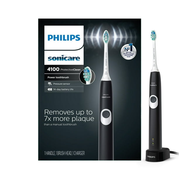 Philips Sonicare ProtectiveClean 4100 Brosse à Dents Électrique Rechargeable, Noir, HX6810/50