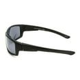 thumbnail image 3 of George Men's Polarized Matte Black Wrap Sunglasses, 3 of 3