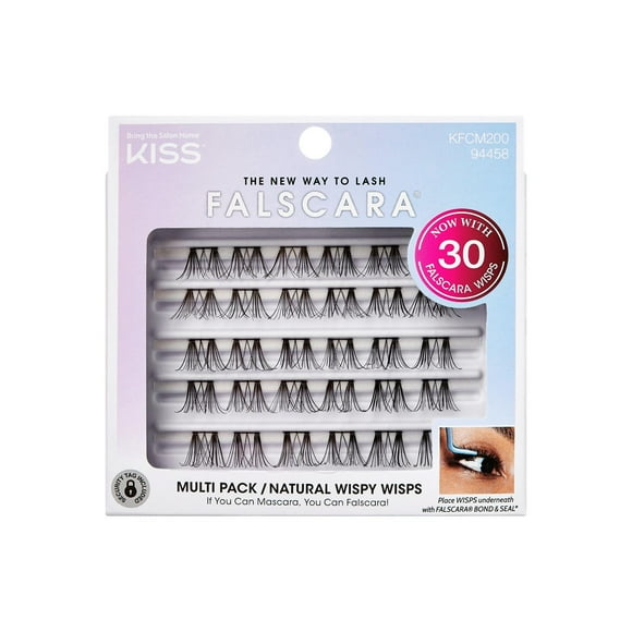 Kiss Falscara - Multi Pack Natural Wispy Wisps - 30 Falscara Wisps, Kiss Falscara Wisps