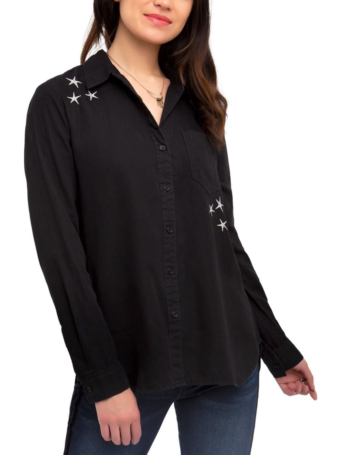Jordache Women's Embroidered Shirt