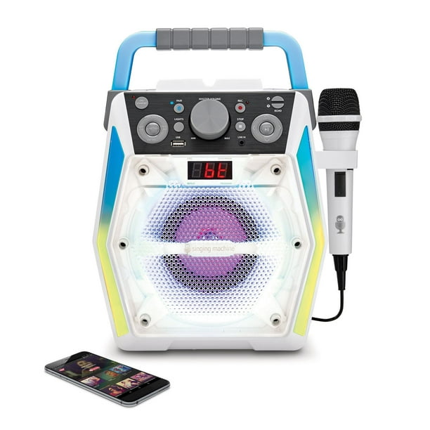 Singing Machine Classic - Karaoke Bluetooth et lumières - Noir
