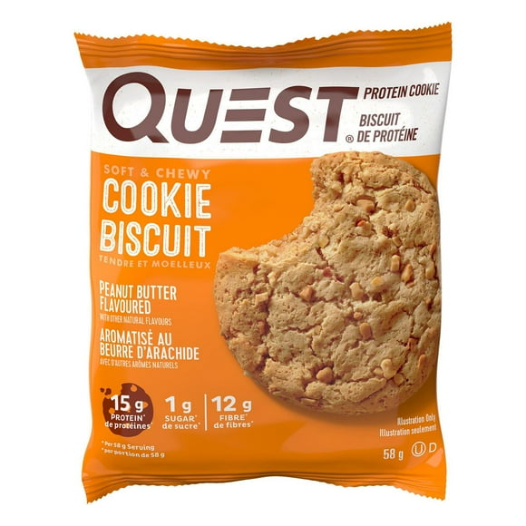 Quest Peanut Butter Protein Cookie, QUEST PB PRTN CK 58g