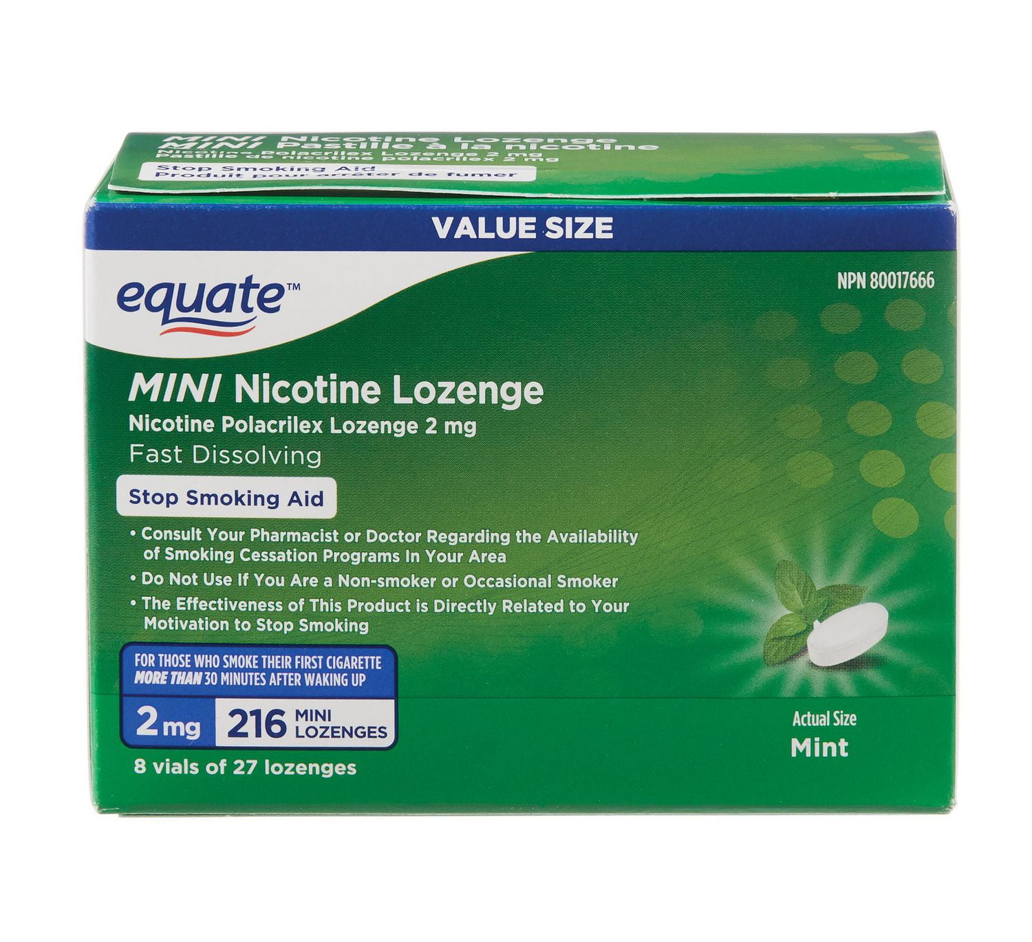 Equate Mini Nicotine Lozenge Stop Smoking Aid Walmart.ca