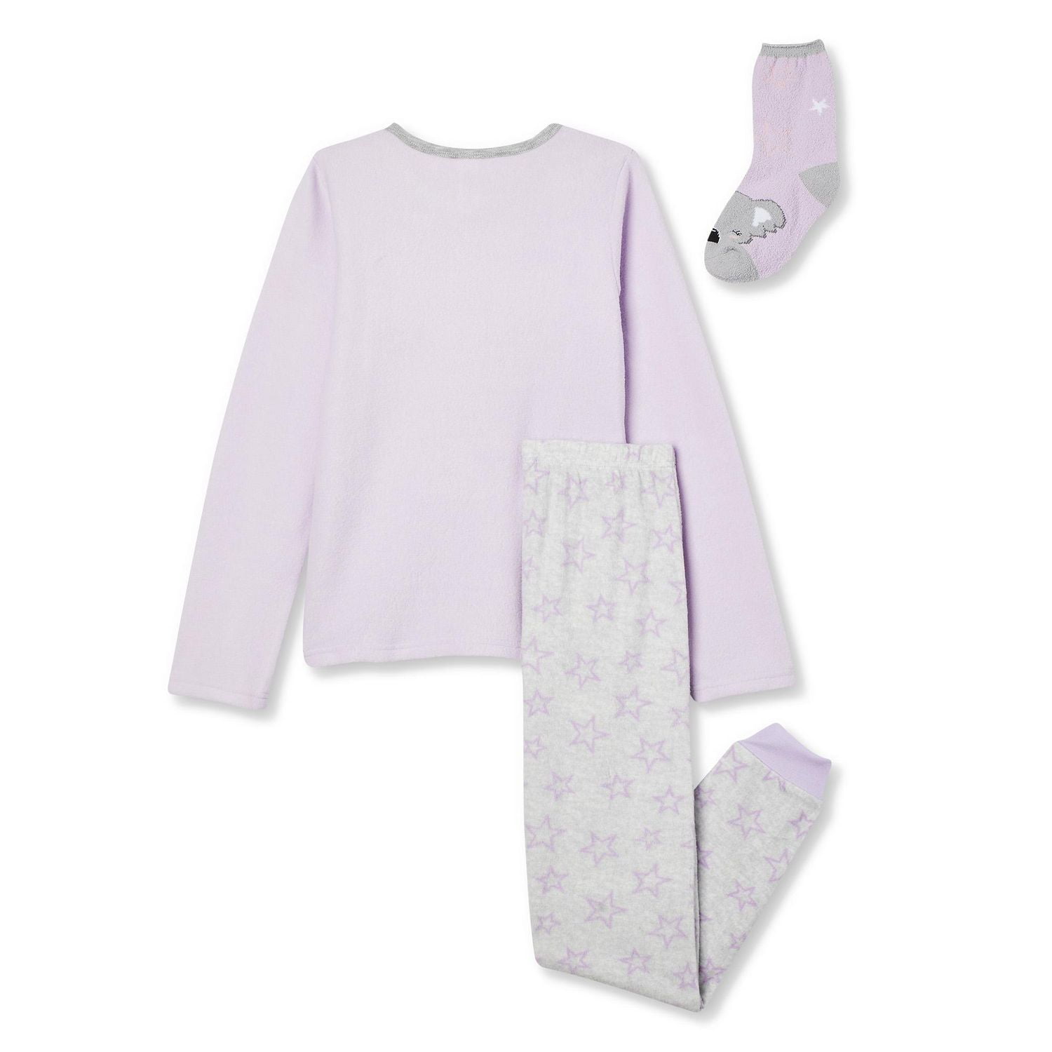 George Girls' Pajamas and Socks 3-Piece Set