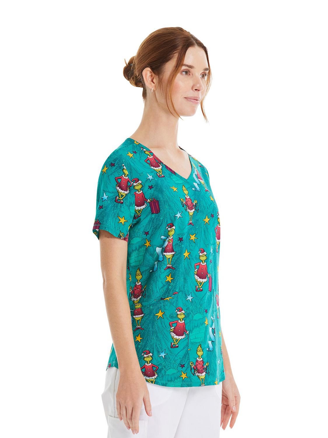 Dr seuss clearance scrub tops womens