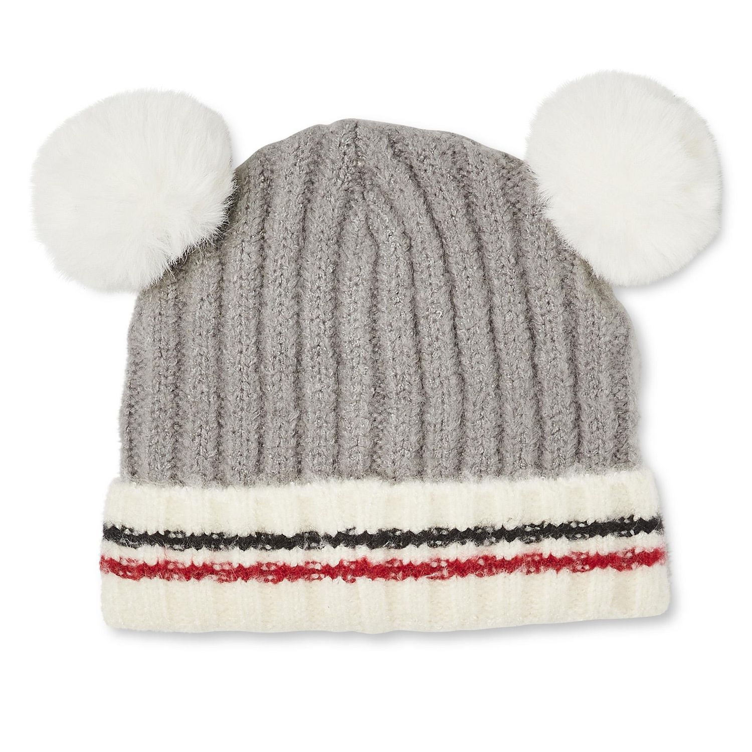 Canadiana Toddler Girls' Cabin Stripe Pompom Hat