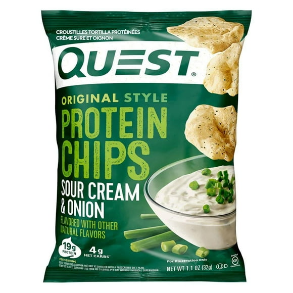 Quest Protein Chips Sour Cream and Onion, QUEST SC ON CHPS 32g