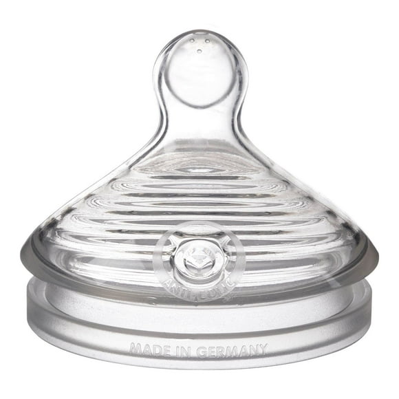 NUK Simply Natural Slow Flow Bottle Nipples, 2 Pack, 0+ Months