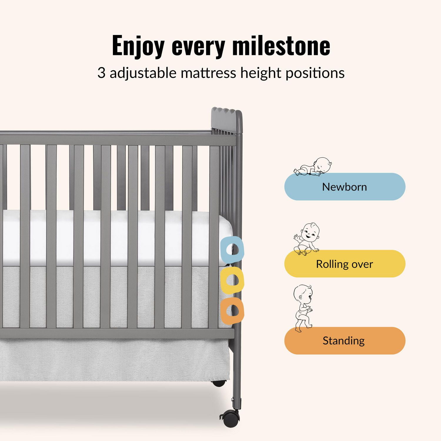 Dream On Me Carson Classic 3-in-1 Convertible Crib, Model #675