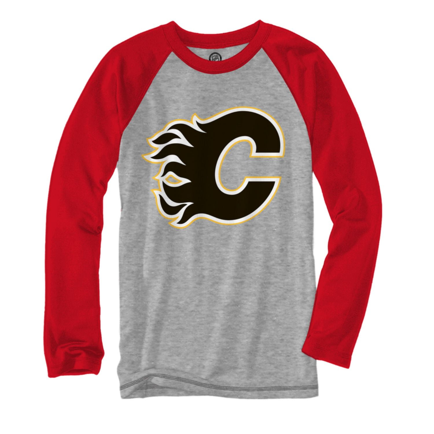 NHL Mens Calgary Long Sleeve Raglan T-shirt