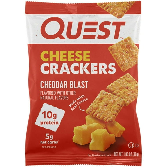 Quest Cheese Crackers Cheddar Blast, QUEST CHE CRK CHDR 30g