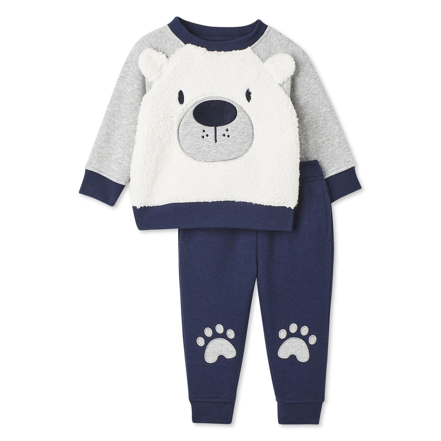 Baby Boys' Fleece Critter Top and Jogger 2Piece Set Walmart