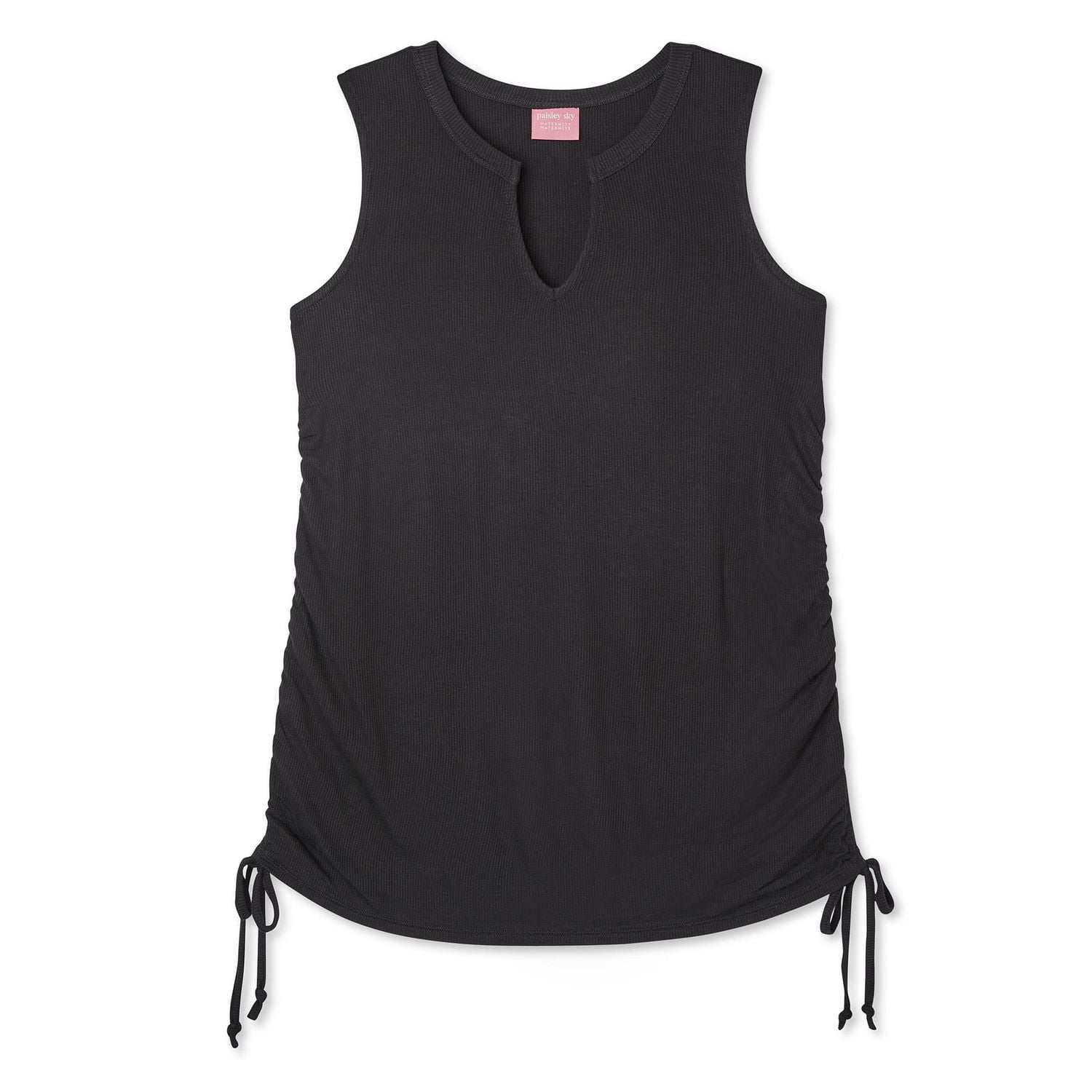 Paisley Sky Maternity Ruched Side Rib Tank